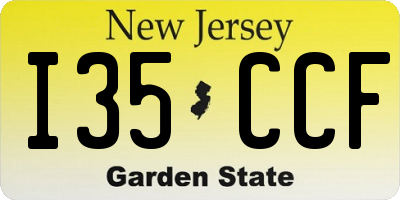 NJ license plate I35CCF