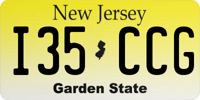 NJ license plate I35CCG
