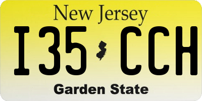 NJ license plate I35CCH