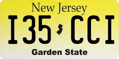 NJ license plate I35CCI