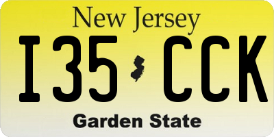 NJ license plate I35CCK