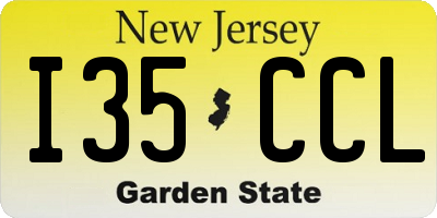 NJ license plate I35CCL