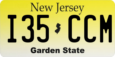 NJ license plate I35CCM