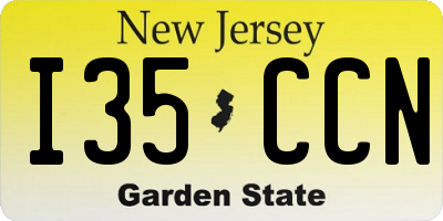 NJ license plate I35CCN