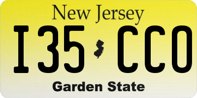 NJ license plate I35CCO