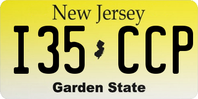 NJ license plate I35CCP