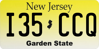 NJ license plate I35CCQ
