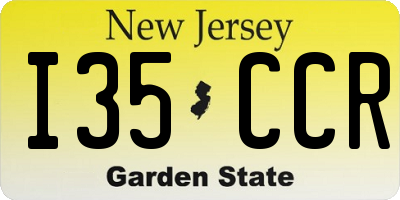 NJ license plate I35CCR