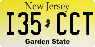 NJ license plate I35CCT