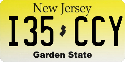 NJ license plate I35CCY