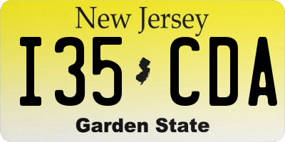 NJ license plate I35CDA