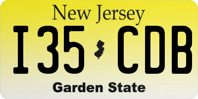 NJ license plate I35CDB