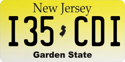 NJ license plate I35CDI