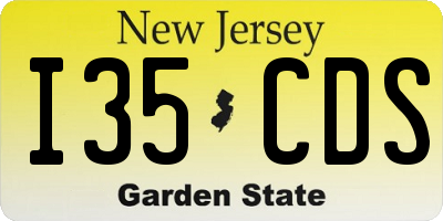 NJ license plate I35CDS