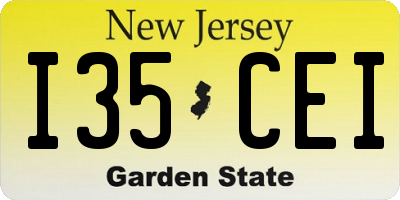 NJ license plate I35CEI
