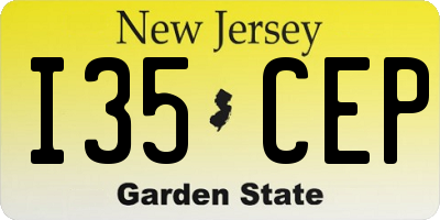 NJ license plate I35CEP