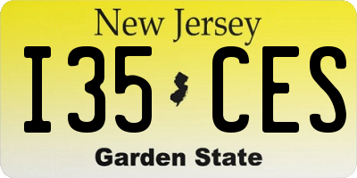 NJ license plate I35CES
