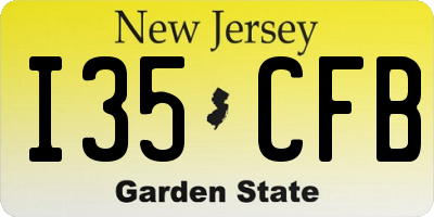 NJ license plate I35CFB