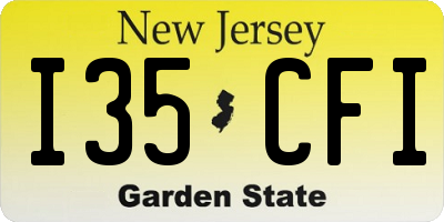 NJ license plate I35CFI