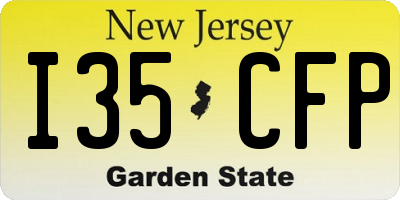 NJ license plate I35CFP