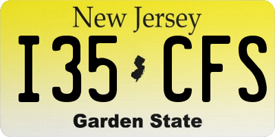 NJ license plate I35CFS