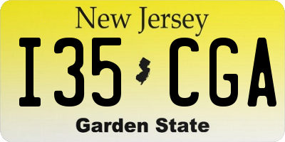 NJ license plate I35CGA