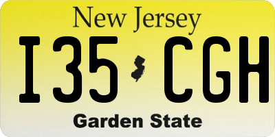 NJ license plate I35CGH