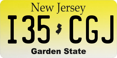 NJ license plate I35CGJ