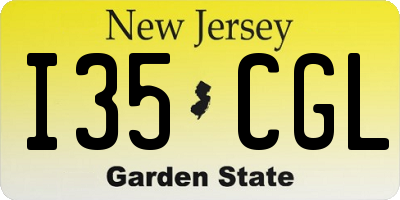 NJ license plate I35CGL