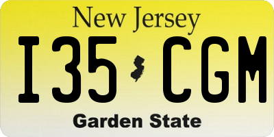 NJ license plate I35CGM