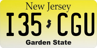NJ license plate I35CGU