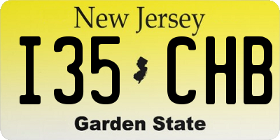 NJ license plate I35CHB