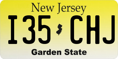 NJ license plate I35CHJ