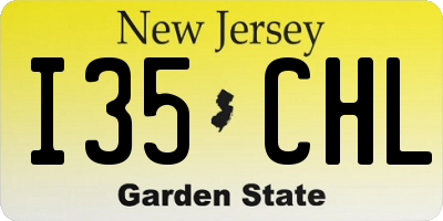 NJ license plate I35CHL