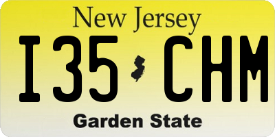 NJ license plate I35CHM
