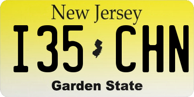 NJ license plate I35CHN