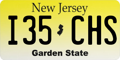 NJ license plate I35CHS