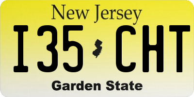 NJ license plate I35CHT