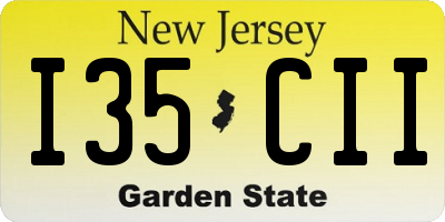 NJ license plate I35CII