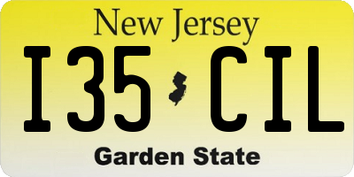 NJ license plate I35CIL