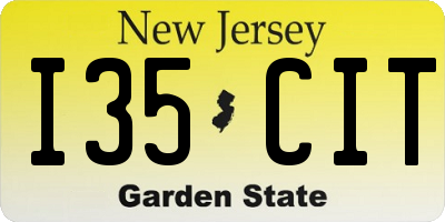 NJ license plate I35CIT