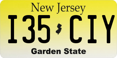 NJ license plate I35CIY