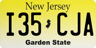 NJ license plate I35CJA