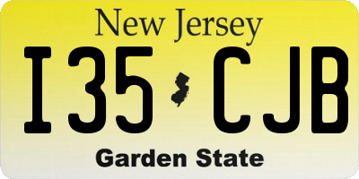 NJ license plate I35CJB