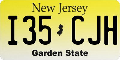NJ license plate I35CJH