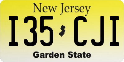 NJ license plate I35CJI
