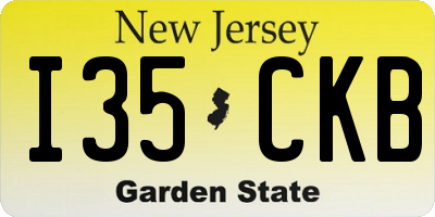 NJ license plate I35CKB