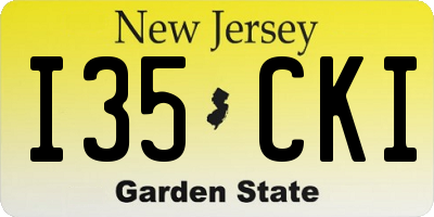 NJ license plate I35CKI