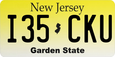 NJ license plate I35CKU