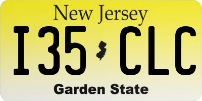 NJ license plate I35CLC